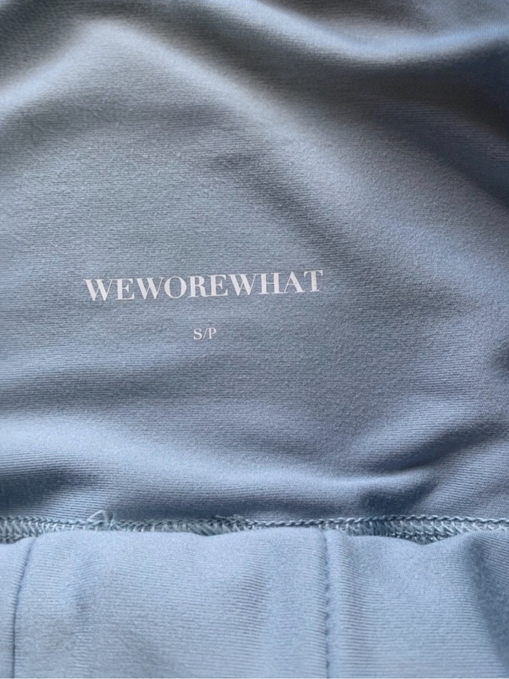NEW WeWoreWhat High Ruse Lace-Up Biker Short Solid Dusty Baby Blue Small NWOT - Picture 7 of 11